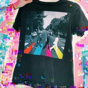 💛BEATLES abbey road sgt pepper band tee shirt